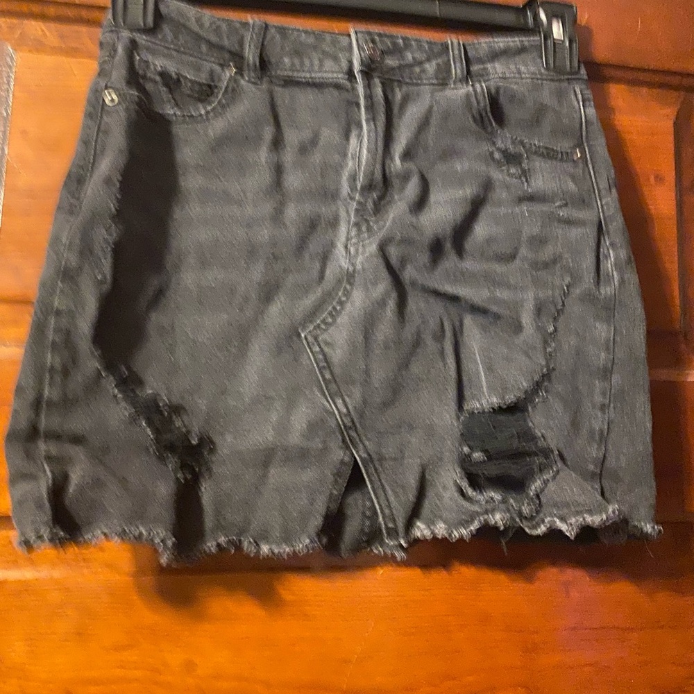 Wild Fable Charcoal Distressed Skirt